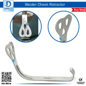 Dentist using Weider cheek retractor during an examination