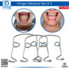 Dentist using Orringer cheek retractors during a dental examination