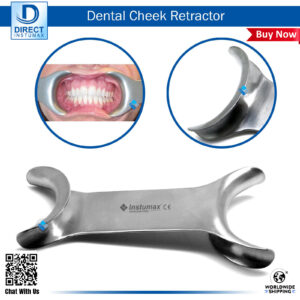 Dentist using a cheek retractor during a dental examination