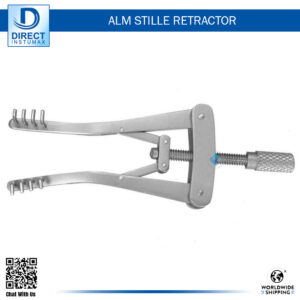 OR Grade Alm Self-Retaining Retractor 4" 4x4 Blunt Prongs