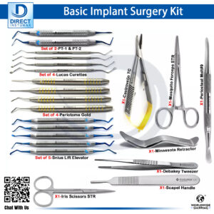 Micro Periodontal Surgery Instruments Kit featuring essential tools for precise periodontal procedures.