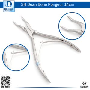 3H Dean Bone Rongeur 14cm for trimming and recontouring alveolar bone on a clean background