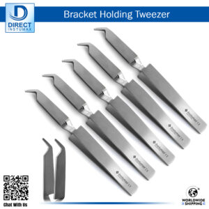 Enhance your orthodontic toolkit with the Angled Tip Bracket Tweezer, designed for precision holding and placement of brackets. This essential tool is perfect for orthodontic professionals seeking accuracy and control during procedures.