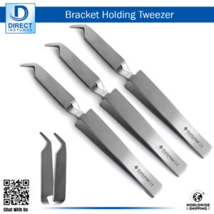 Angled Tip Bracket Tweezer for Precision Placement
