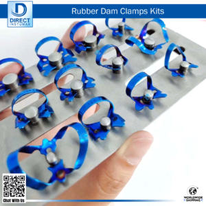 Titanium-Coated Rubber Dam Clamp Set - 12 Pcs