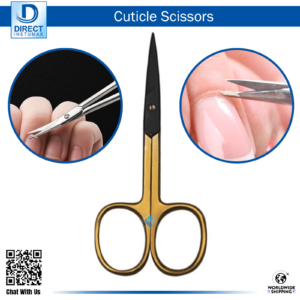 Black and Golden Paper Coated Cuticle Scissors