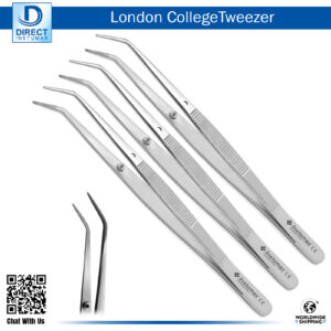 Durable Self-Locking Tweezers for Dental Use - 3 Pcs Set