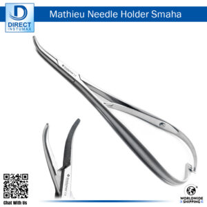 Mathieu Needle Holder Smaha Curved Tip for Surgical Use