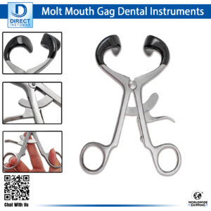 Molt Mouth Gag Dental Instrument – used to keep the mouth open during dental or surgical procedures.
