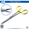 Mayo Hegar Needle Holder TC Tip on surgical tray