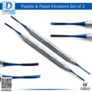 PPAELA and PPAEL Periotomes - Elevators Set of 2 with Serrated Blue Tips