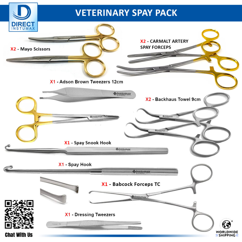 Spay Surgery Instruments Buy Feline & Canine Spay Kit - Veterinary Surgical Instruments Set for ...