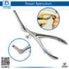 "Stainless steel nasal speculum front view"