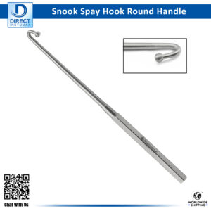 Snook spay hook shown in use during a veterinary surgical procedure.